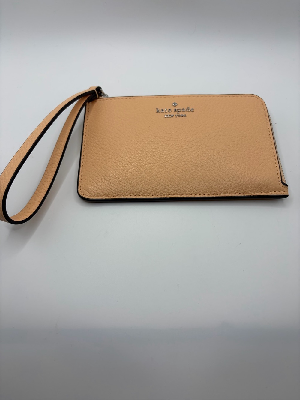 kate spade Pebbled Peach Leather Wristlet